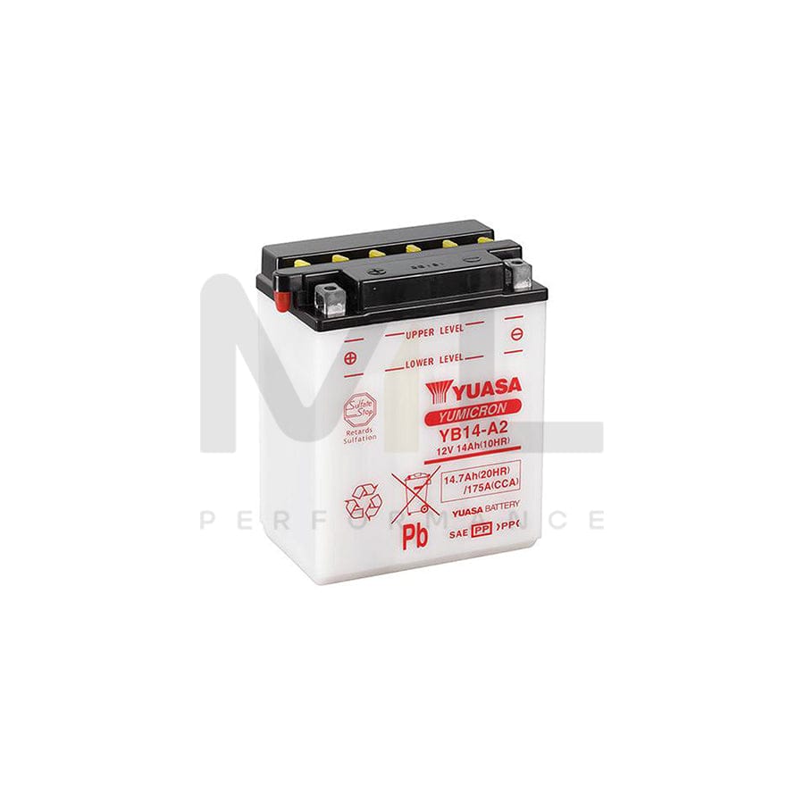 Yuasa YB14-A2 12v Motorbike & Motorcycle Battery | ML Performance UK Car Parts