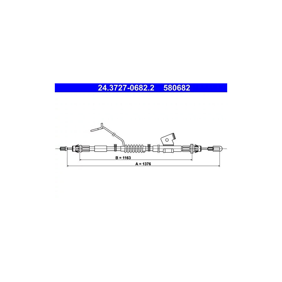 ATE 24.3727-0682.2 Hand Brake Cable