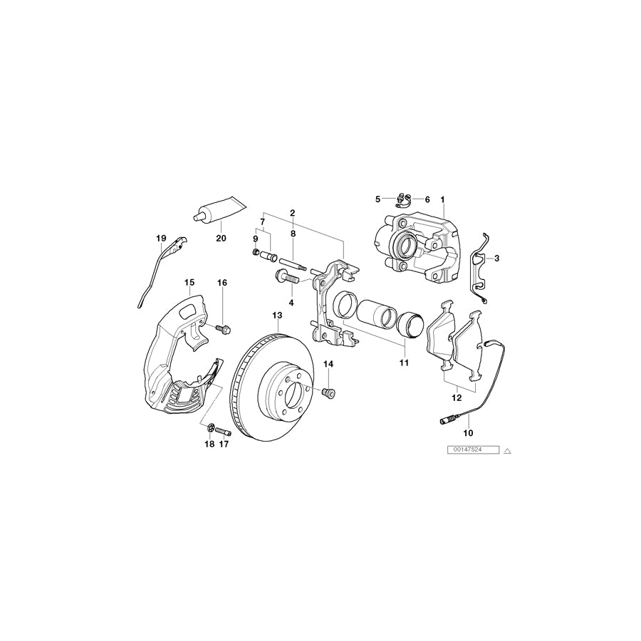 Genuine BMW 34111163645 E39 Calliper Carrier Left (Inc. 540i, 535i & 540iP) | ML Performance UK Car Parts