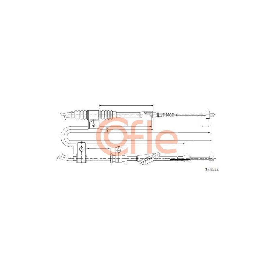 Cofle 92.17.2522 Hand Brake Cable For Hyundai Coupe I (Rd)