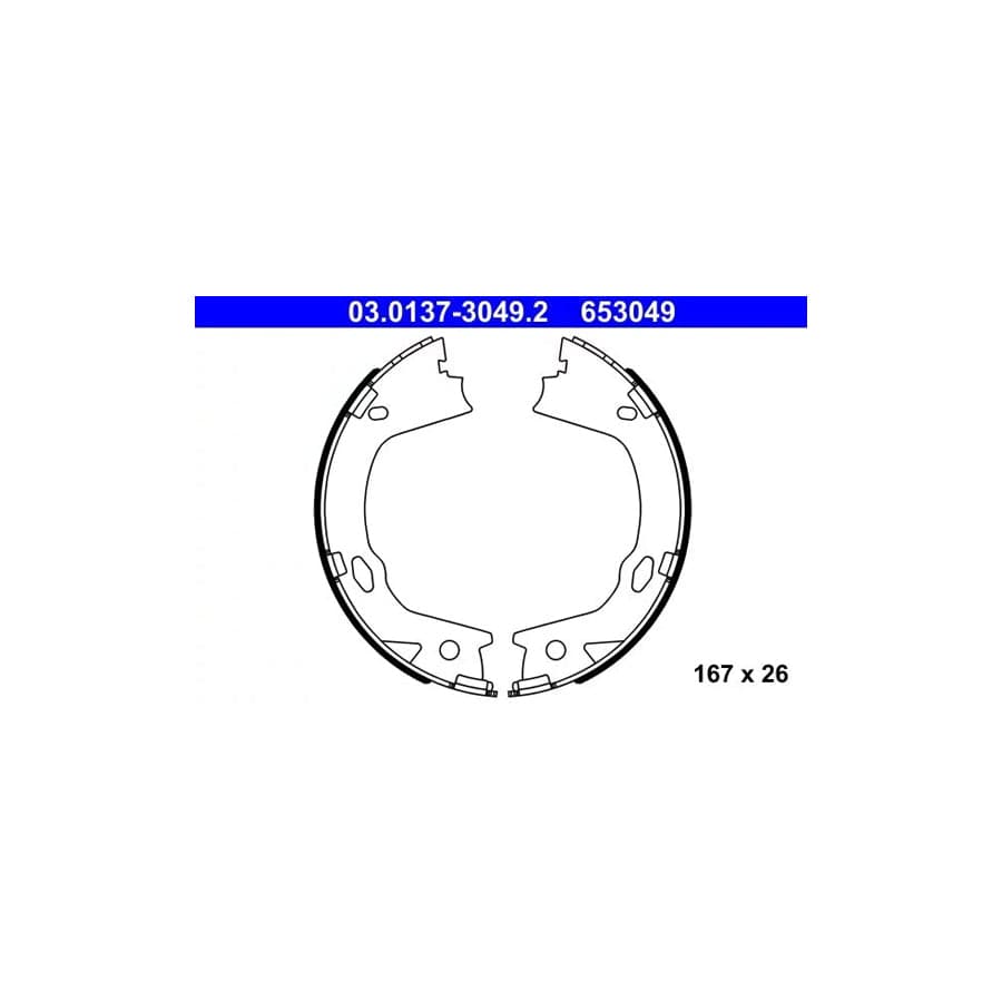 ATE 03.0137-3049.2 Handbrake Shoes