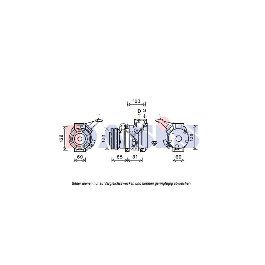 AKS Dasis 852617N Compressor, Air Conditioning For Toyota Avensis Verso (M2) | ML Performance UK