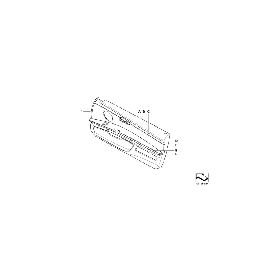 Genuine BMW 51417965670 E92 E93 Door Lining Leather Right INDIVIDUAL (Inc. 316i, 330xi & 335xi) | ML Performance UK Car Parts