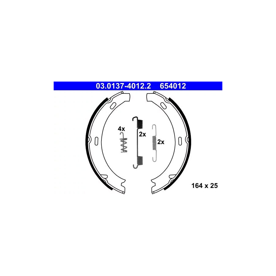 ATE 03.0137-4012.2 Handbrake Shoes Suitable For Mercedes-Benz E-Class T-Modell (S210)