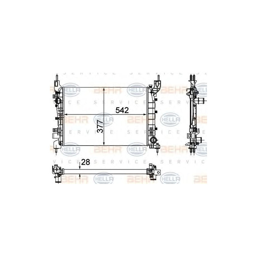 Hella 8MK 376 756-521 Engine Radiator