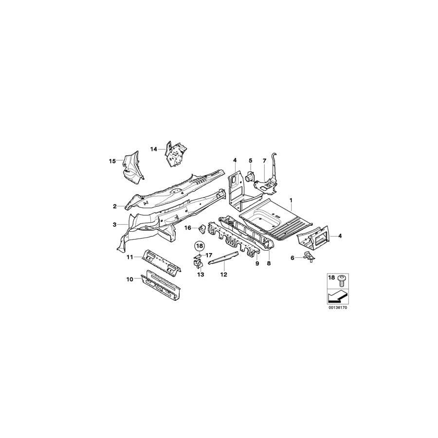 Genuine BMW 41113405788 E83 Bracket Backrest Outer Right (Inc. X3) | ML Performance UK Car Parts