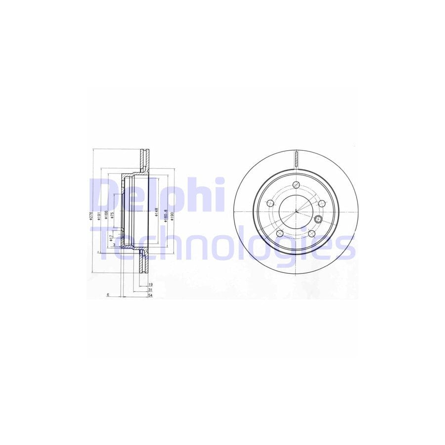 Delphi Bg3041C Brake Disc For Bmw 3 Series