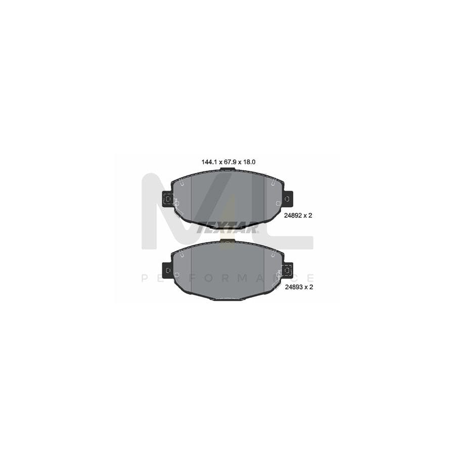 TEXTAR 2489201 Brake pad set with acoustic wear warning | ML Performance Car Parts