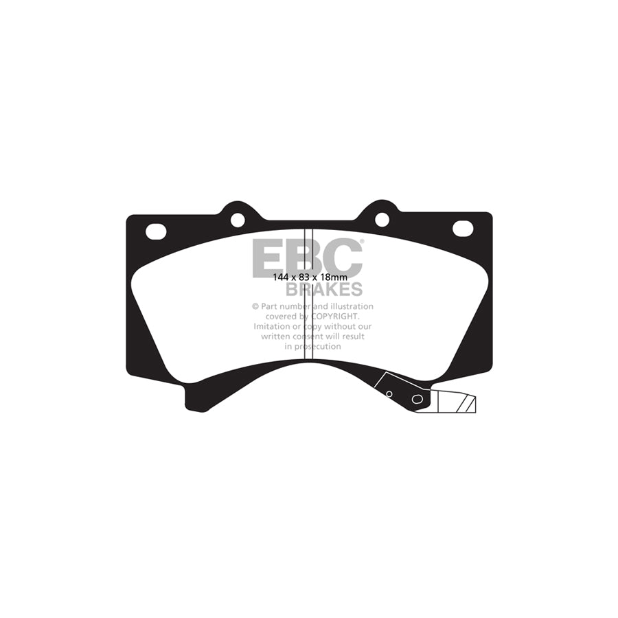 EBC PD06KF780 Lexus Toyota Greenstuff Front Brake Pad & USR Disc Kit (Inc. LX570 & Landcruiser) 2 | ML Performance UK Car Parts