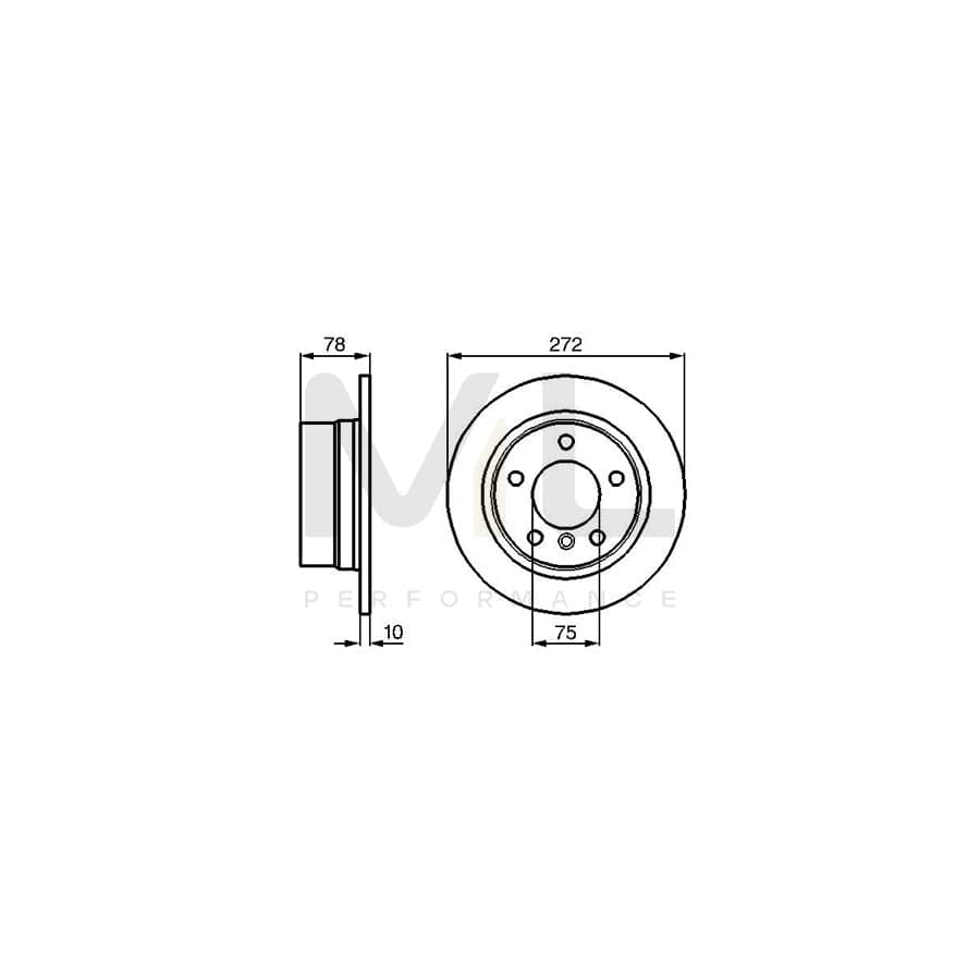 BOSCH 0 986 478 641 Brake Disc for BMW 3 Compact (E36) Solid, Coated, High-carbon | ML Performance Car Parts