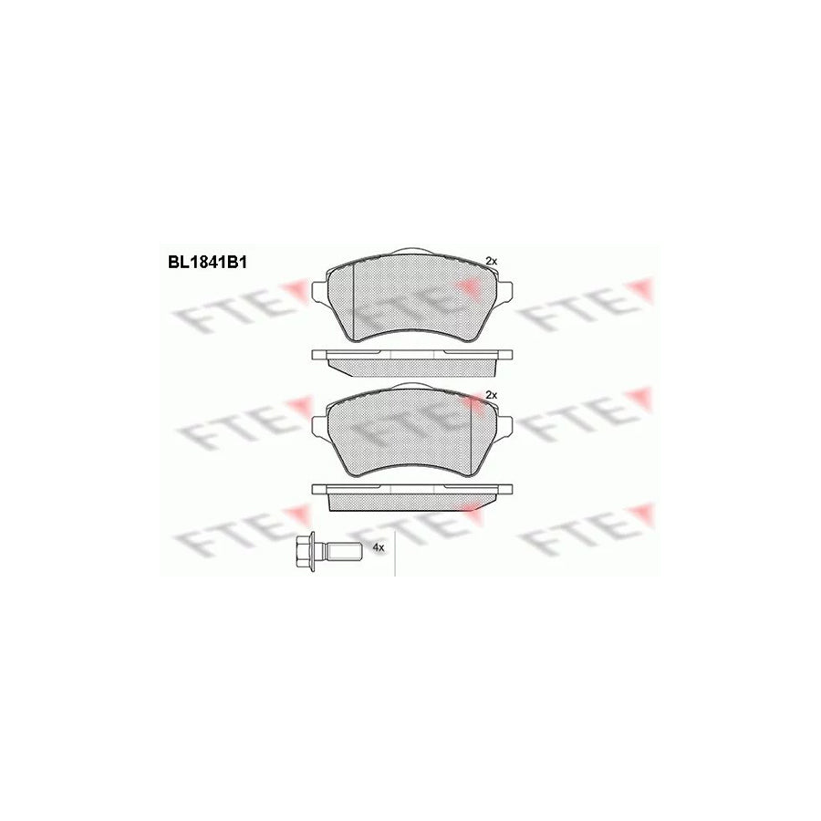 Fte BL1841B1 Brake Pad Set For Land Rover Freelander | ML Performance UK Car Parts