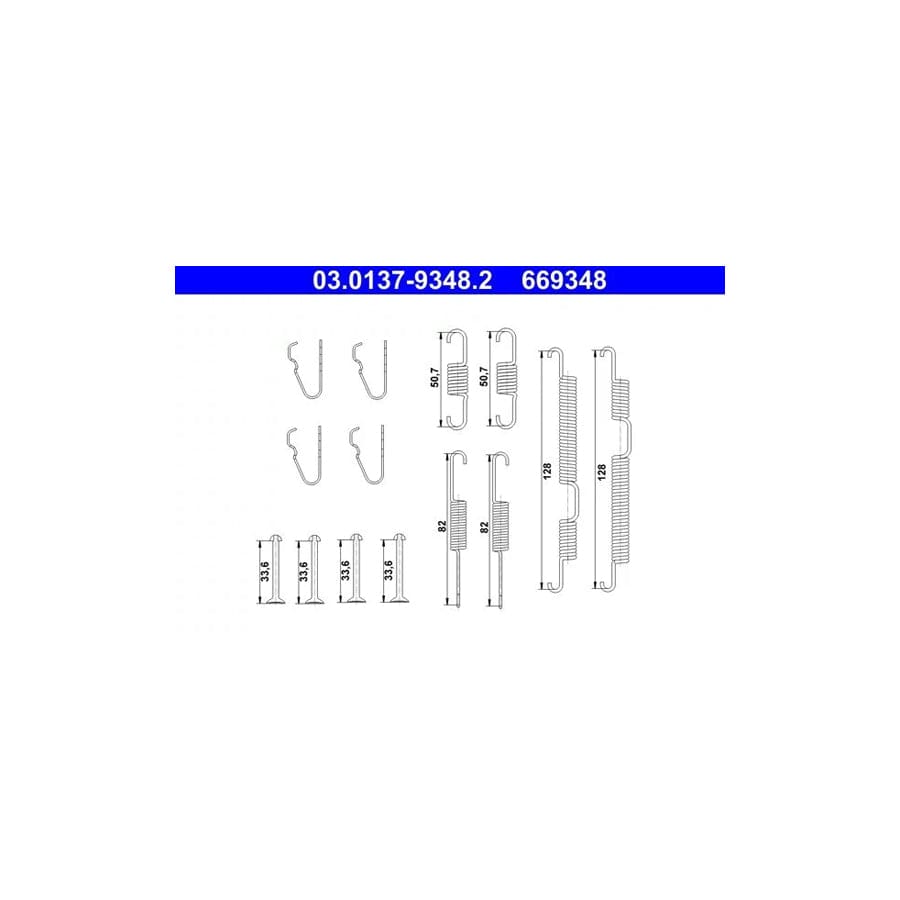 ATE 03.0137-9348.2 Brake Shoe Fitting Kit