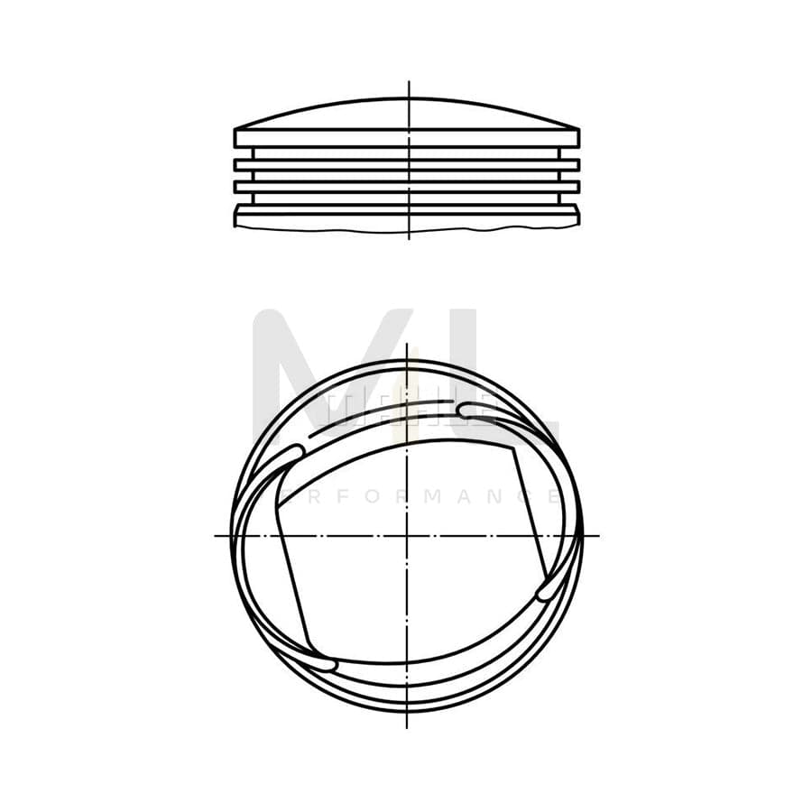 MAHLE ORIGINAL 013 61 01 Piston 80,25 mm, without cooling duct | ML Performance Car Parts