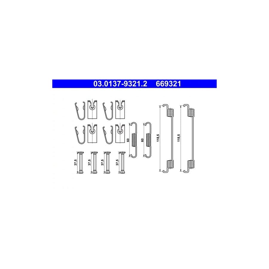 ATE 03.0137-9321.2 Accessory Kit, Brake Shoes