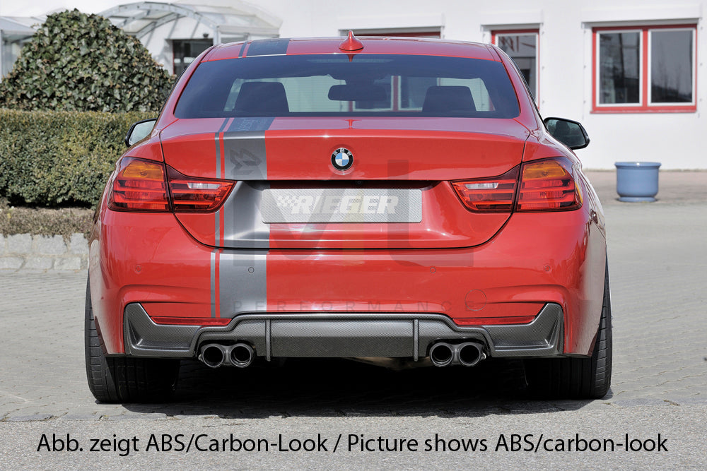 Rieger 00053479 BMW 4 Series F32 F33 F36 Rear Diffuser 2 | ML Performance UK Car Parts