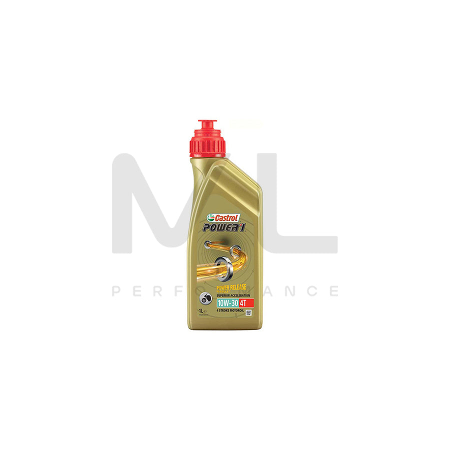 Castrol Power1 10W-30 4T Motorcycle 4 Stroke - 1Ltr Engine Oil ML Performance UK ML Car Parts