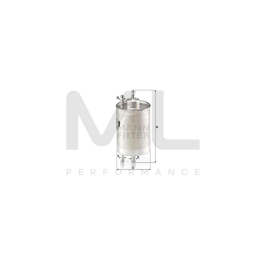 MANN-FILTER WK 720/1 Fuel filter In-Line Filter, with integrated pressure regulator | ML Performance Car Parts