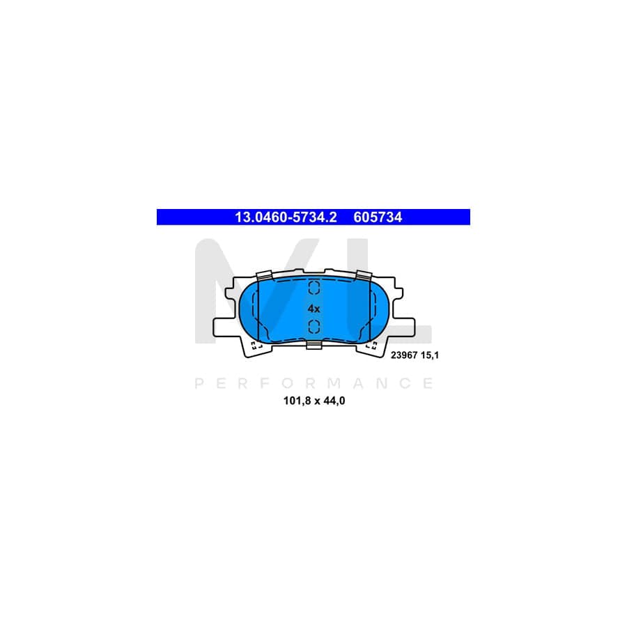 ATE 13.0460-5734.2 Brake pad set | ML Performance Car Parts