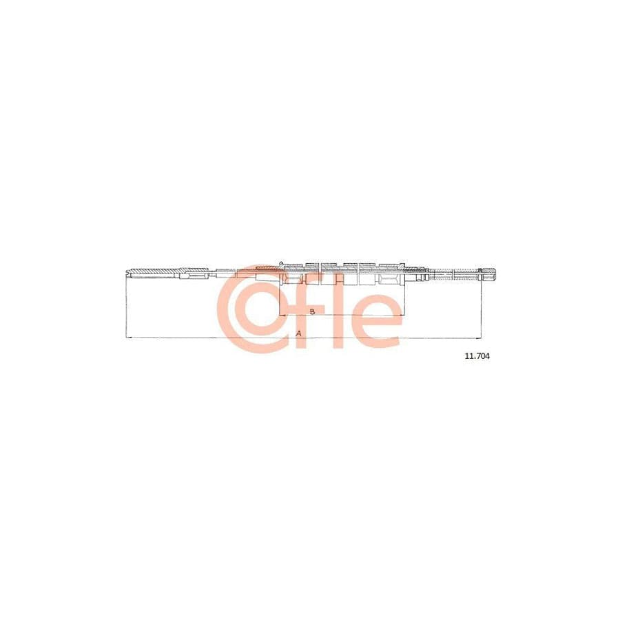 Cofle 11.704 Hand Brake Cable