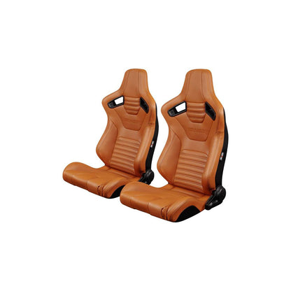 BRAUM Elite-X Series Racing Seats (British Tan Leatherette) – Pair | ML Performance UK Car Parts