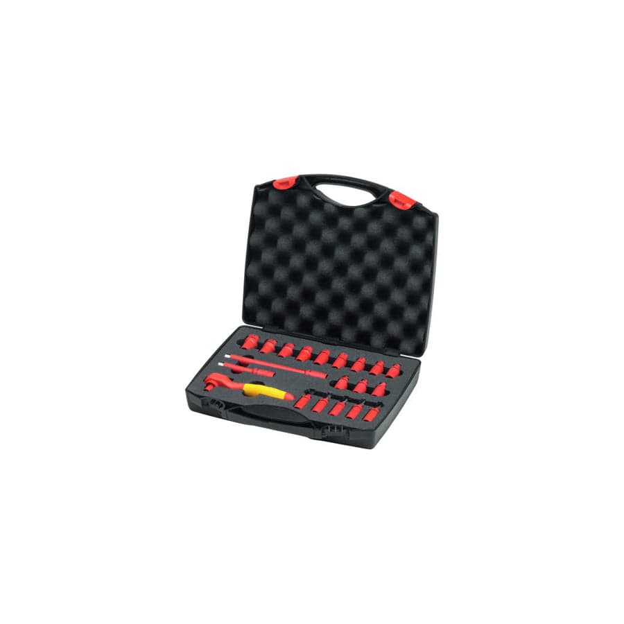 Wiha WHA43025 Insulated 1/4in Ratchet Wrench Set, 21 Piece (inc. Case) | ML Performance UK