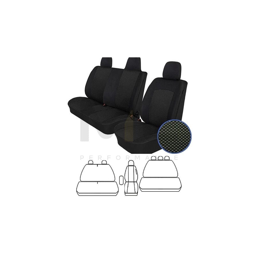 FROGUM S-/49_T06 Car seat cover Black, Front and Rear | ML Performance Car Parts