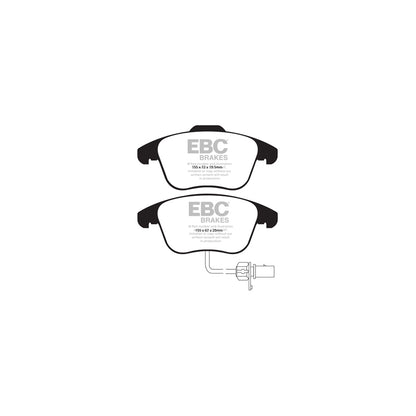 EBC PD07KF297 Audi B8 A5 Redstuff Front Brake Pad & USR Disc Kit - TRW Caliper 2 | ML Performance UK Car Parts