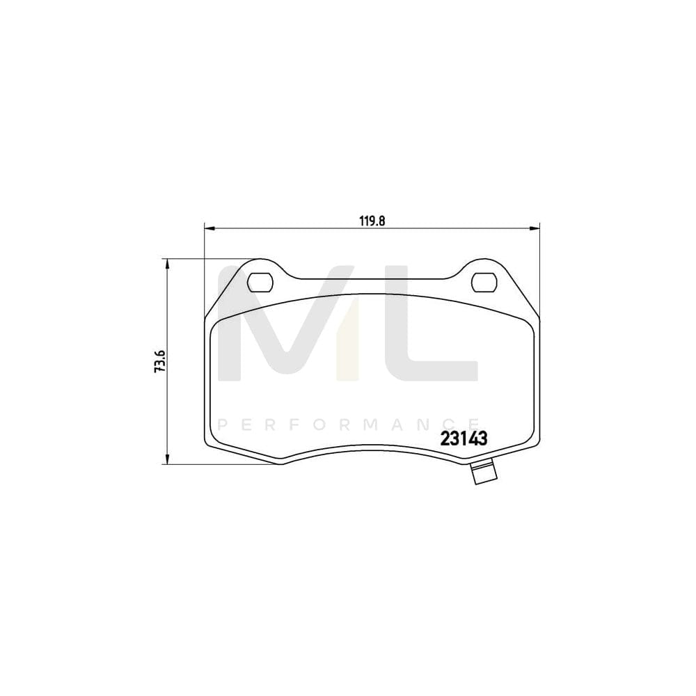 Brembo P 09 003 Brake Pad Set With Acoustic Wear Warning | ML Performance Car Parts