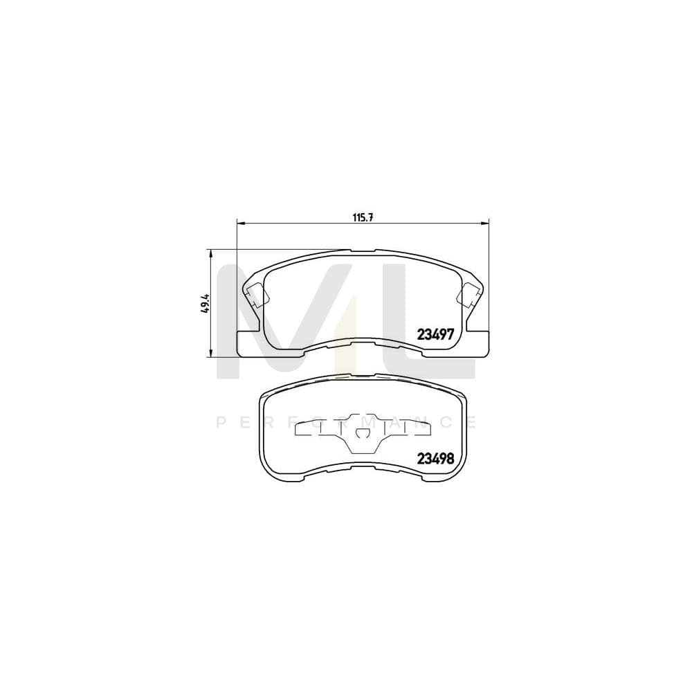 Brembo P 16 008 Brake Pad Set With Acoustic Wear Warning | ML Performance Car Parts