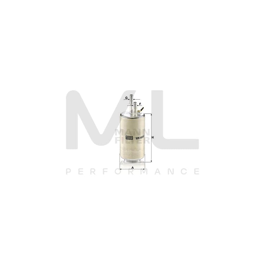 MANN-FILTER WK 6004 Fuel filter In-Line Filter | ML Performance Car Parts