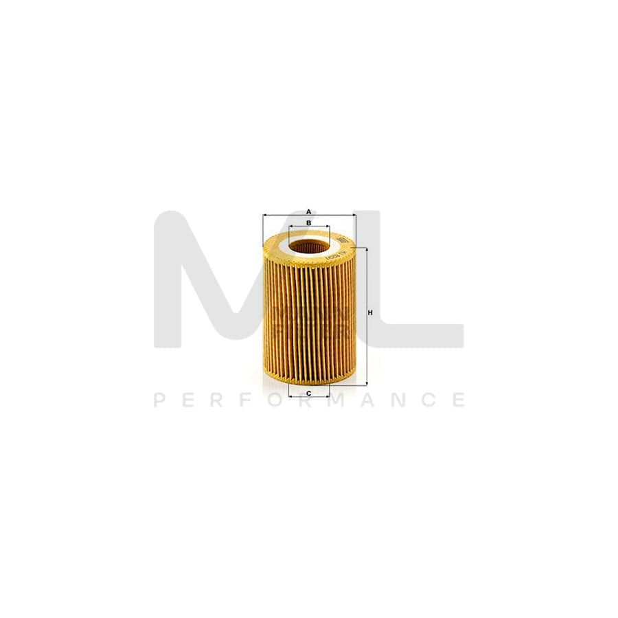 MANN-FILTER HU 820/1 y Oil Filter with seal, Filter Insert | ML Performance Car Parts