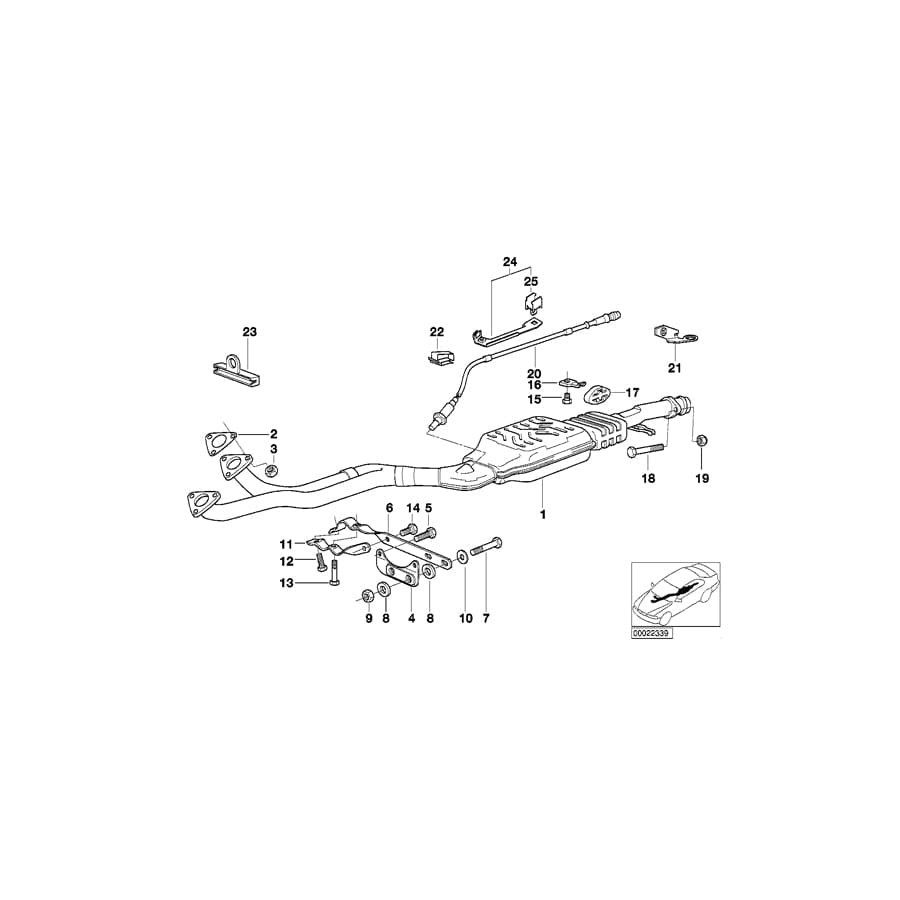 Genuine BMW 11781713073 E36 Lambda-Probe Bracket (Inc. 323i) | ML Performance UK Car Parts