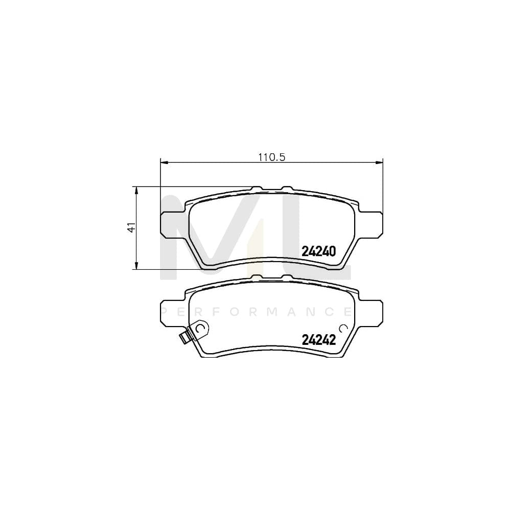 Hella 8DB 355 012-081 Brake Pad Set With Acoustic Wear Warning | ML Performance Car Parts