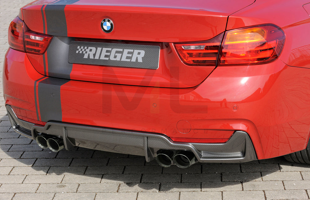 Rieger 00099263 BMW 4 Series F32 F33 F36 Rear Diffuser 10 | ML Performance UK Car Parts