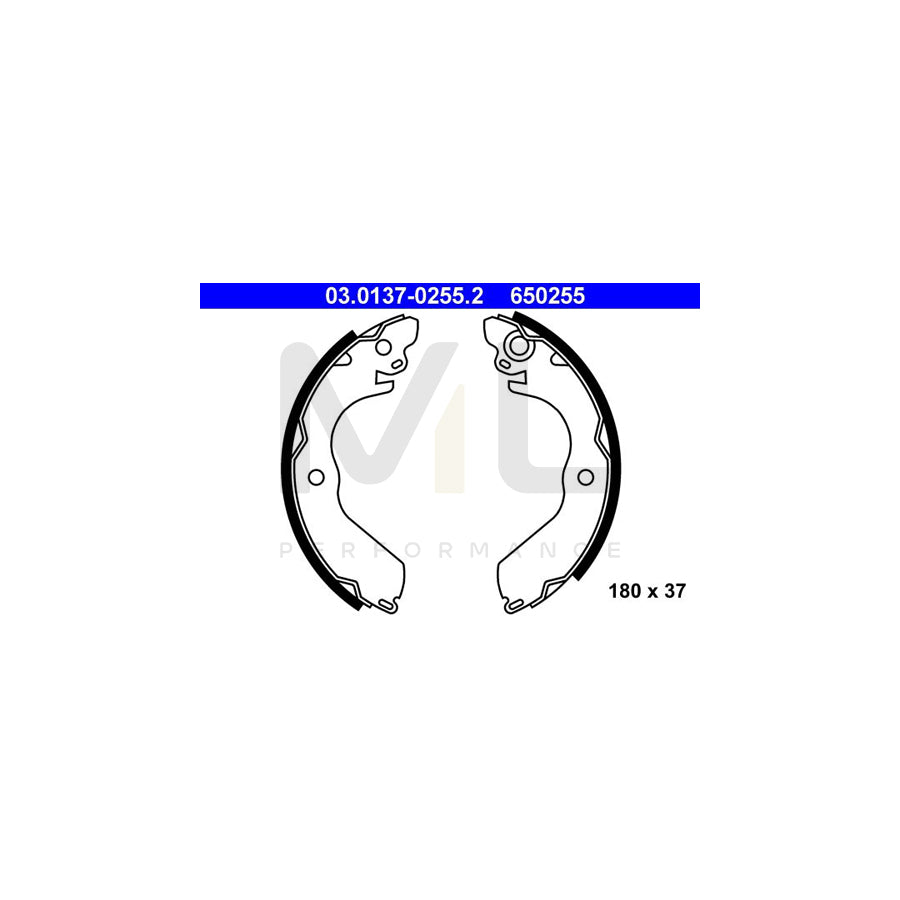 ATE 03.0137-0255.2 Brake Shoe Set | ML Performance Car Parts