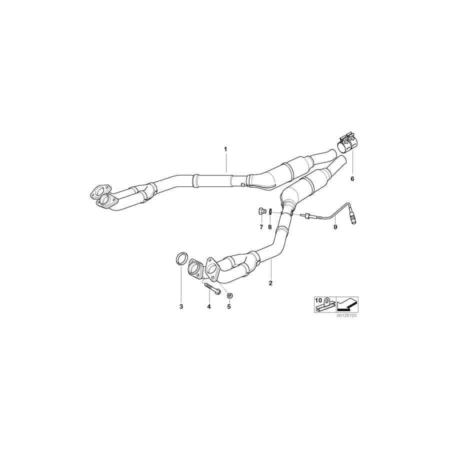 Genuine BMW 11781704259 E38 Oxygen Sensor L=320mm (Inc. 740iL, 730iL & 730i) | ML Performance UK Car Parts