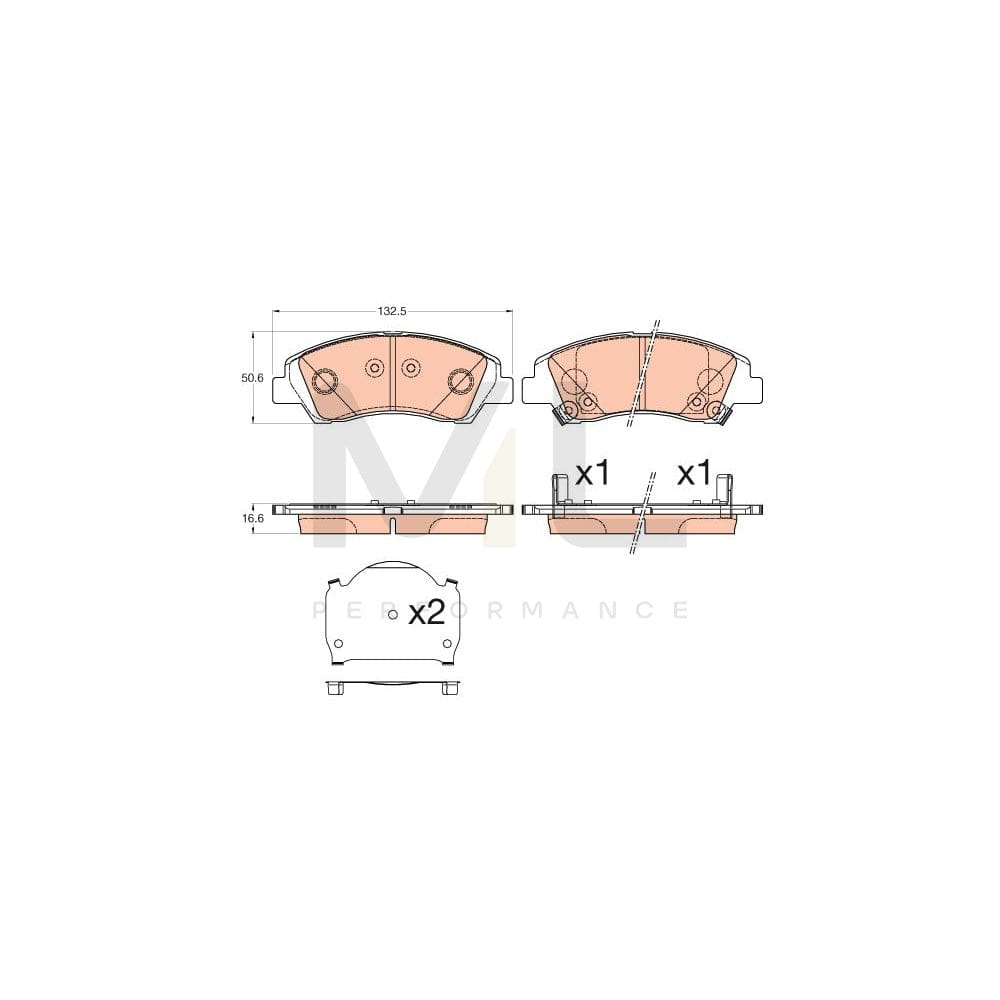 TRW Gdb3618 Brake Pad Set With Acoustic Wear Warning | ML Performance Car Parts