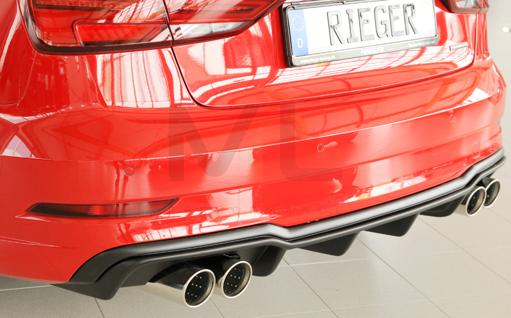 Rieger 00056826 Audi 8V A3 Rear Diffuser 9 | ML Performance UK Car Parts