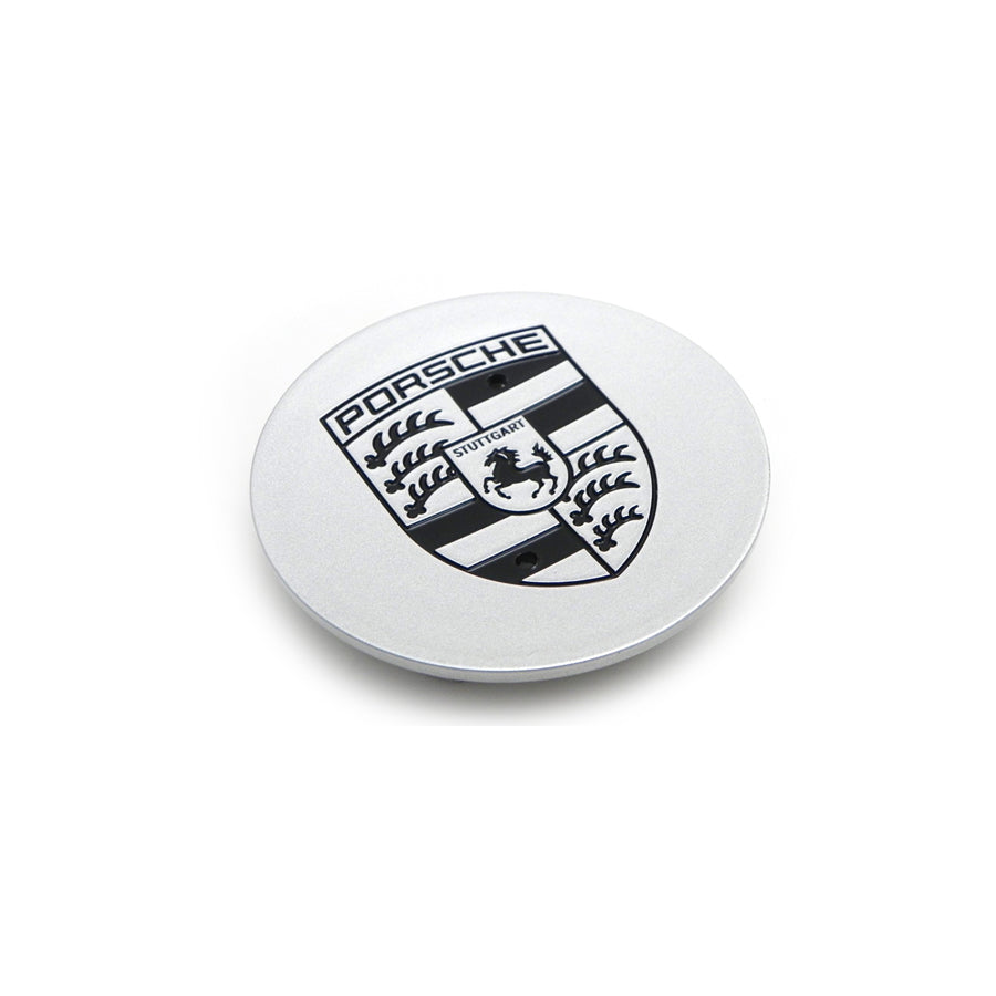 Genuine Porsche Wheel Cap Silver With Black Crest For Porsche | ML Performance UK Car Parts