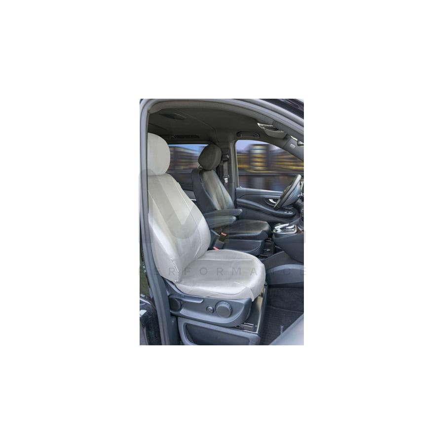 WALSER 11529 Car seat cover Black, Leatherette, Polyester, Front | ML Performance Car Parts