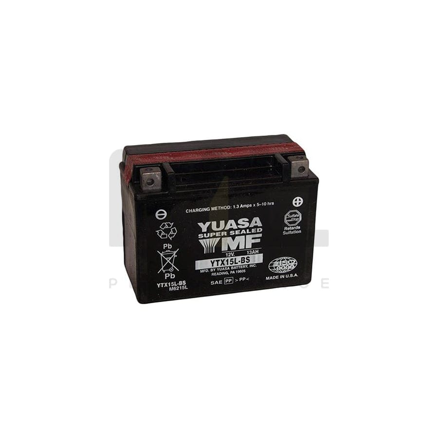 Yuasa YTX15L-BS 12v VRLA Motorbike & Motorcycle Battery | ML Performance UK Car Parts