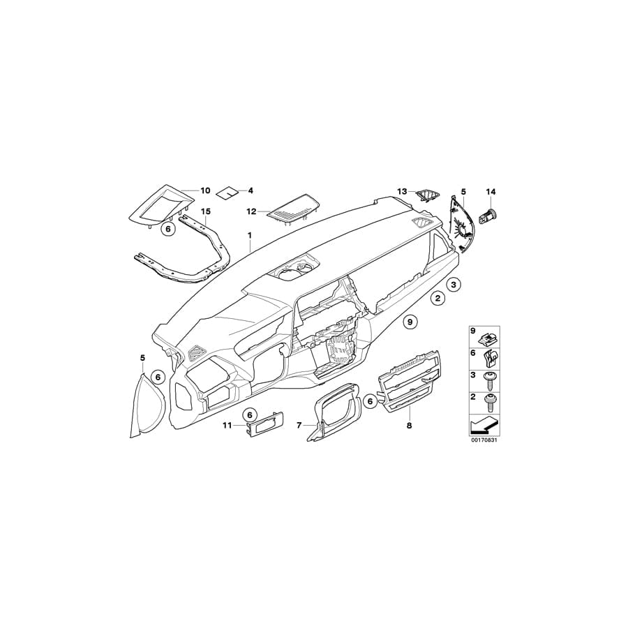 Genuine BMW 51456972418 E70 E72 Lateral Trim Panel, Right GRAU (Inc. X5) | ML Performance UK Car Parts