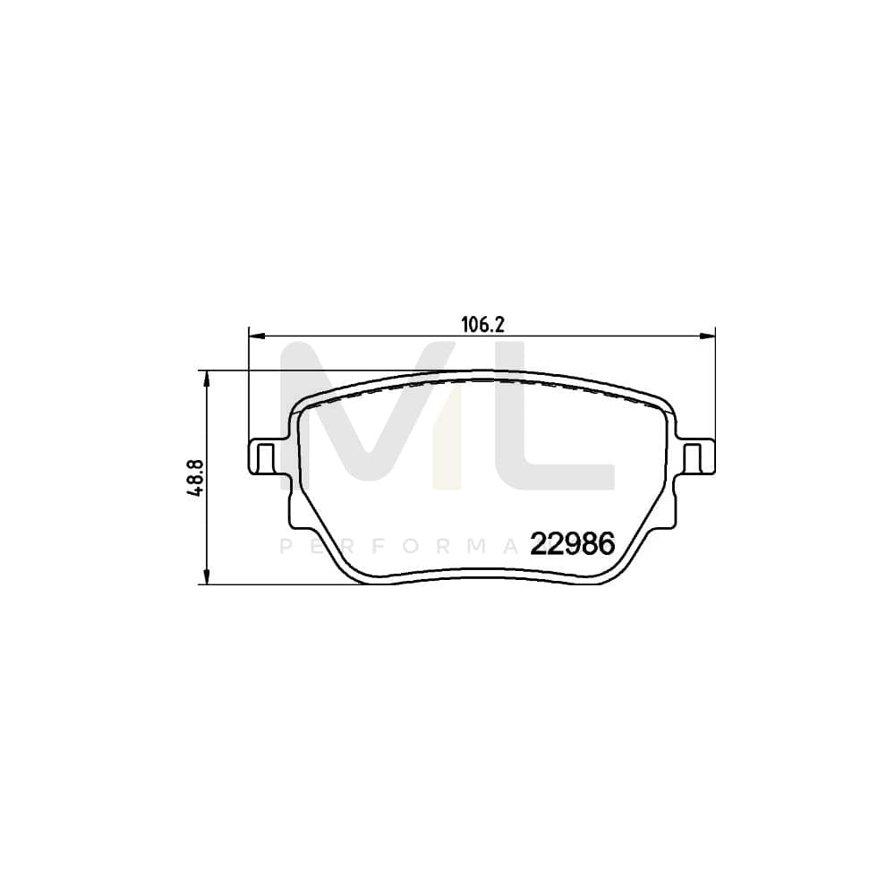 Hella 8DB 355 039-021 Brake Pad Set Not Prepared For Wear Indicator, With Brake Caliper Screws, With Accessories | ML Performance Car Parts