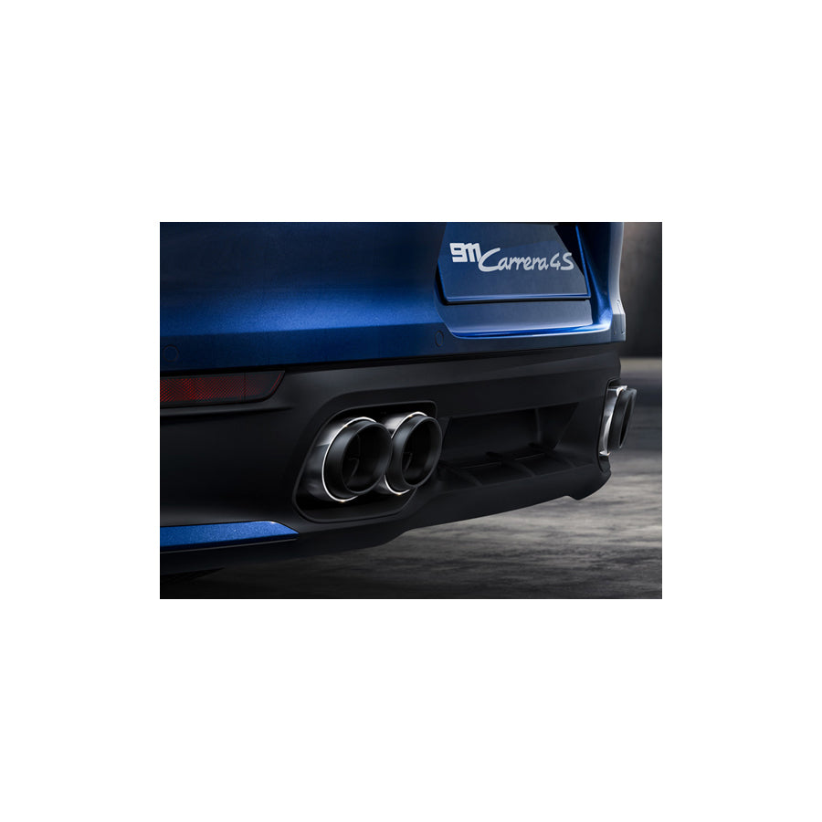 Genuine Porsche Exhaust Sports Tail Pipes, In Silver Porsche Carrera / Targa | ML Performance UK Car Parts