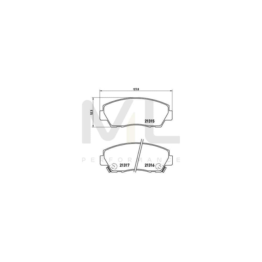 Brembo P 49 014 Brake Pad Set For Mazda B-Series With Acoustic Wear Warning | ML Performance Car Parts