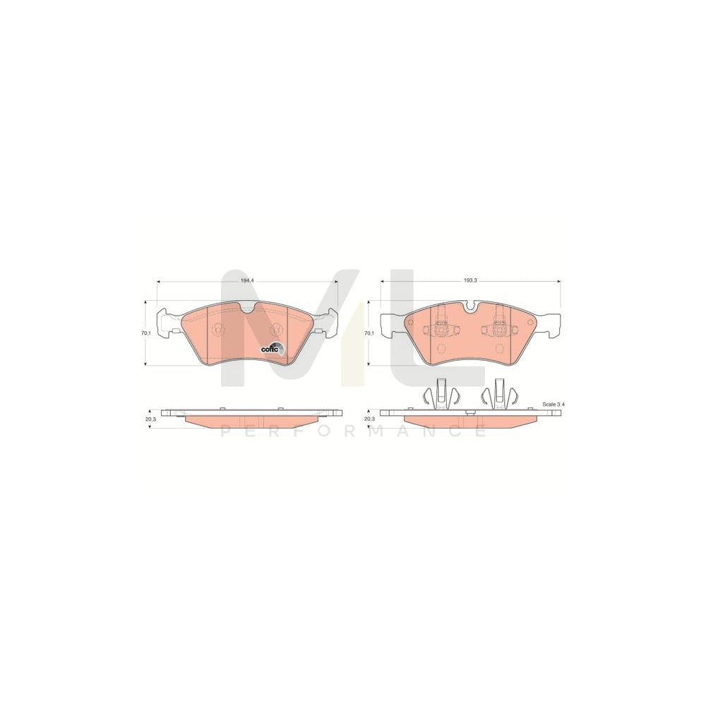 TRW Cotec Gdb1642 Brake Pad Set Prepared For Wear Indicator | ML Performance Car Parts