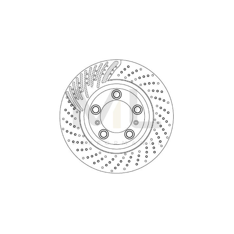 TRW DF6821S Brake Disc Perforated / Vented, Painted | ML Performance Car Parts