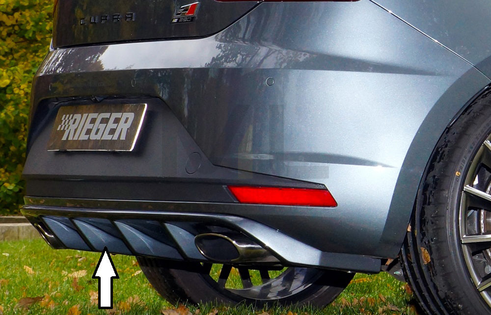 Rieger 00027023 SEAT 5F Leon Cupra Rear Diffuser - RS4-Look 1 | ML Performance UK Car Parts