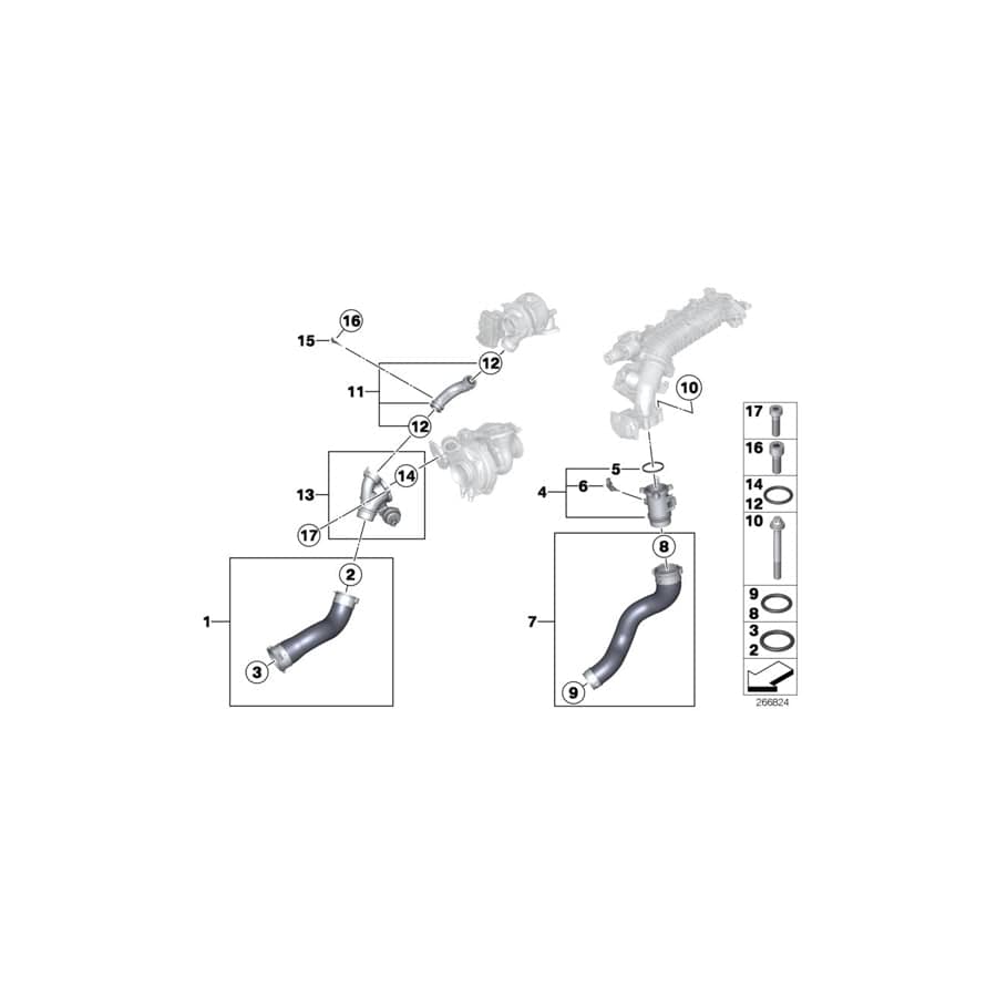 Genuine BMW 11618510864 E84 Charge Air Line (Inc. X1 25dX) | ML Performance UK Car Parts