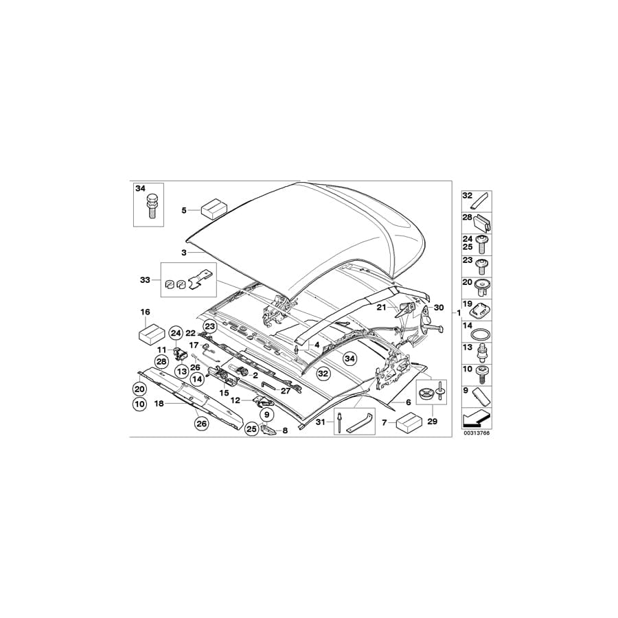 Genuine BMW 54347190743 E88 Set Of Fittings, Drive (Inc. 125i, 120i & 118i) | ML Performance UK Car Parts